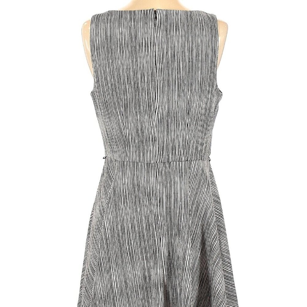 Elle Black and White Striped Dress women's size Small (342) - Picture 4 of 12